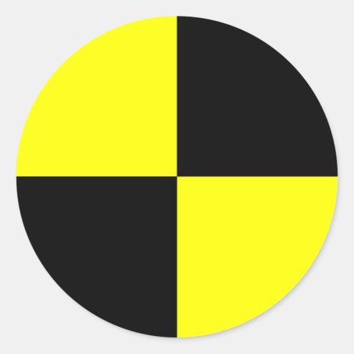 crash test dummies symbol sign car accident round stickers Zazzle