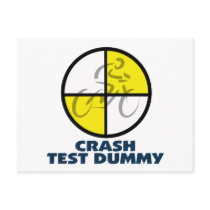CRASH TEST DUMMY - bike Post Cards