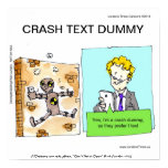 Crash Text Dummy Funny Poster posters