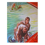 Crashed Aircraft Rescue Postcard