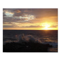 Crashing Waves at Sunset posters