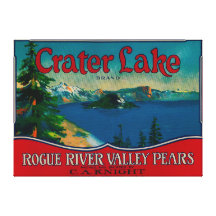 Crater Lake Pear Crate LabelMedford, OR Stretched Canvas Prints