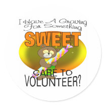 Craving Something Sweet Round Sticker