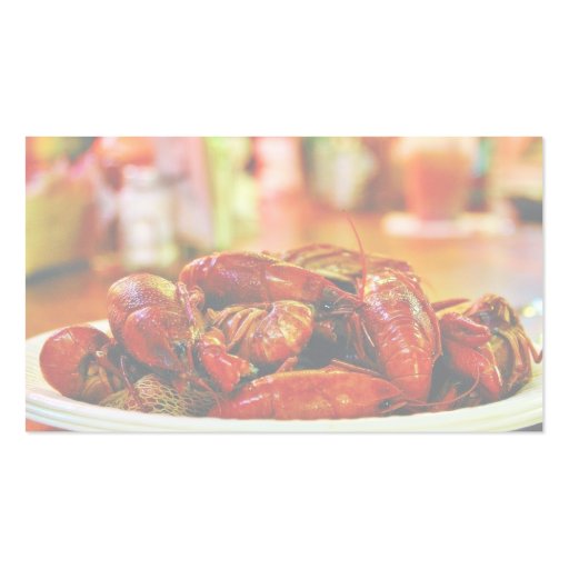 Crawfish At The Acme Oyster House Business Card Templates (back side)