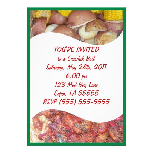Crawfish Boil Party Invitation