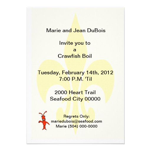 Crawfish Boil Party Invitation