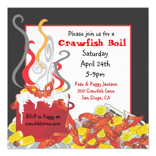 Crawfish Boil party invitation