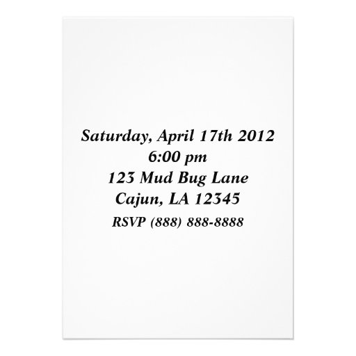 Crawfish Boil Party Invitation