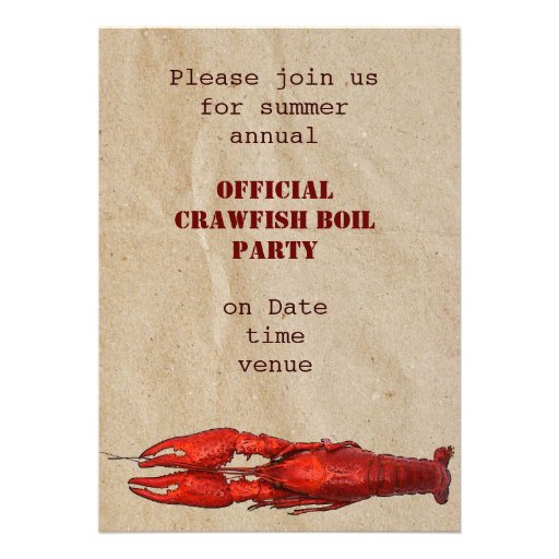 crawfish boil summer party invitation template