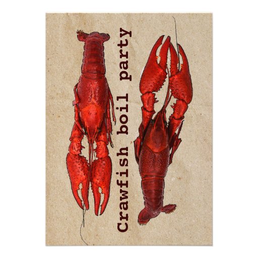crawfish boil summer party invitation template