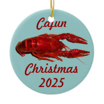 Crawfish Cajun Christmas Ornament