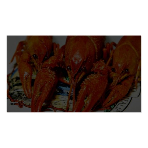 Crawfish Crawdads Craytfish Business Card Templates (back side)