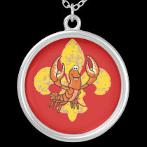 Crawfish/ Crayfish Fleur De Lis necklaces