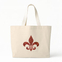Crawfish Fleu de Lis Tote Bags