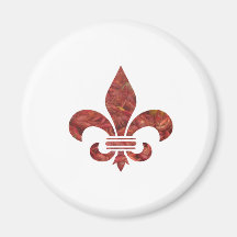 Crawfish Fleu de Lis Fridge Magnet