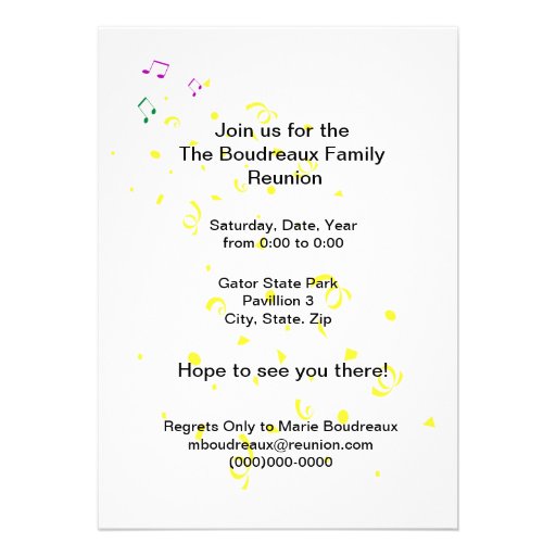 Crawfish  Fleur de Lis Family Reunion Custom Invitations