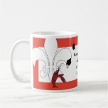 Crawfish Fleur de Lis Graduation Vermilion Coffee Mugs