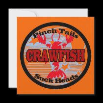 Crawfish Fleur De Lis invitations
