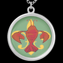 Crawfish Fleur De Lis necklaces