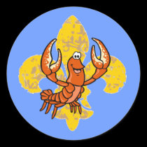Crawfish Fleur De Lis stickers