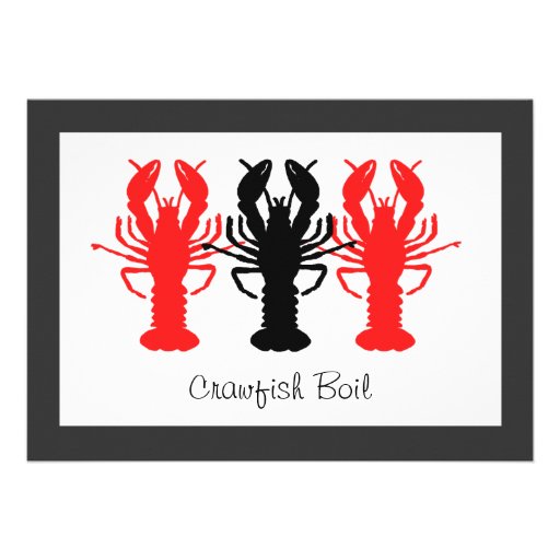 Crawfish / Lobster Boil Party Invitations
