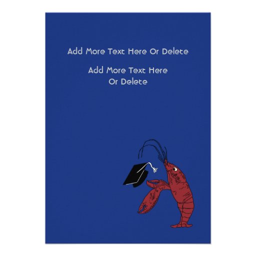Crawfish / Lobster Stars Graduation Invite