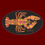 Crawfish Oval Sticker stickers