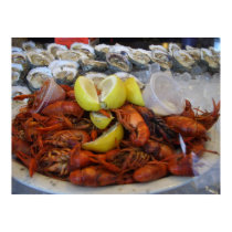 Crawfish Oysters Lemon on ice Louisiana Cuisine posters by loudenbur Crawfish Oysters Lemon on ice Louisiana Cuisine posters