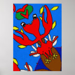 Crawfish Pinch Tail Abstract Posters