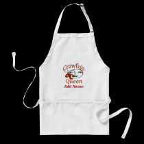 Crawfish Queen Apron, add name aprons