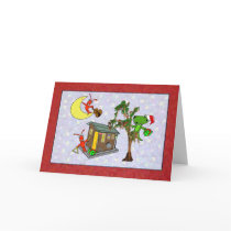 Crawfish Santa Alligator Cajun Bayou Christmas Greeting Cards