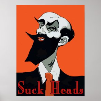 Crawfish: Suck Heads, smiling man, Poster