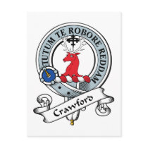 Crawford Clan Badge postcards by coatsofarms Crawford Clan Badge postcards