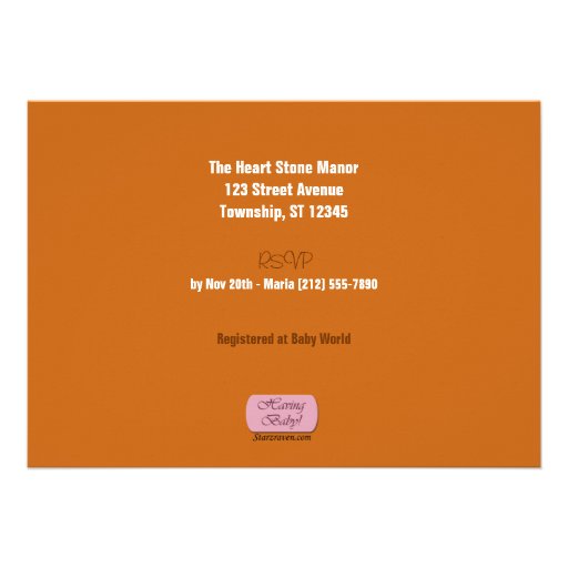 Crawling Baby Reflection Baby Shower Invitations