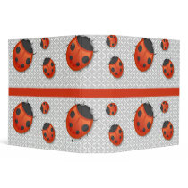 vector, illustration, abstract, digital art, doonidesigns, dooni designs, cool, business, photo, school, abstract art, photo album, pretty, ladybugs, lady bugs, insect, animals, nature, spring, summer, pattern, Binder with custom graphic design