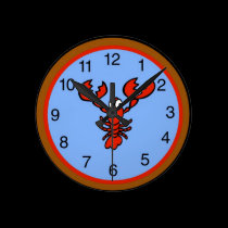Crayfish Lobster Clock wall clocks