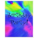 Crayola Explosion Birthday Party flyers