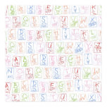 Crayon ABC Backdrop Canvas Print