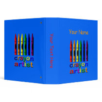 Crayon Artist Template Blue Binder