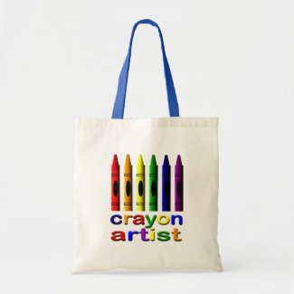 Crayon Artist Tote Bag bag