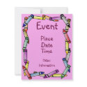 Crayon Border invitation