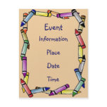 Crayon Border invitations