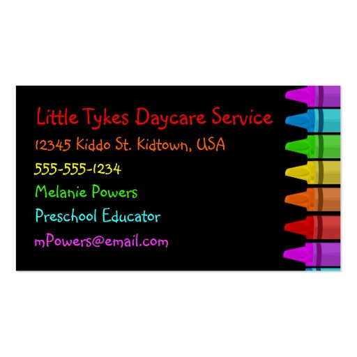 Crayon Business Cards (front side)