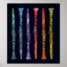Crayon Clarinets Poster