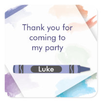 Crayon Favor Sticker  |  Bue