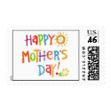 Crayon Happy Mother's Day! postage