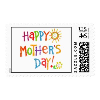 Crayon Happy Mother's Day! stamp