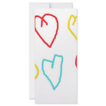 Crayon Hearts Personalized Rack Card