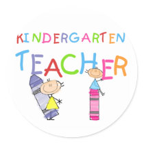 Crayon Kindergarten Teacher Tshirts and Gifts stickers