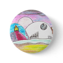 Crayon Moonlight Pinback Button
